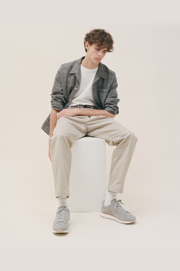 CABOURG 소가죽 스웨이드 106 라이트그레이 스니커즈