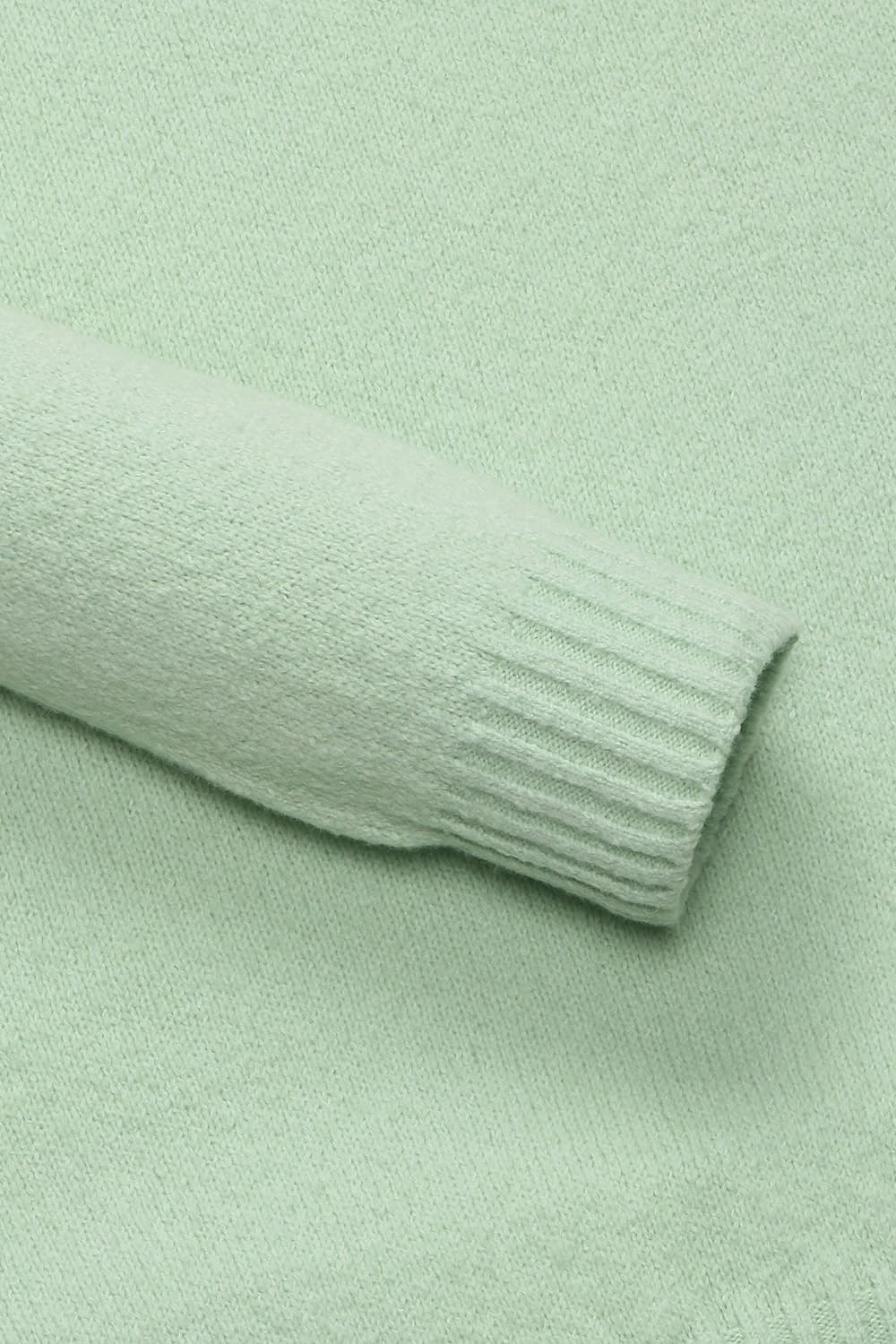 코튼 후드 102 라이트그린 긴소매 니트