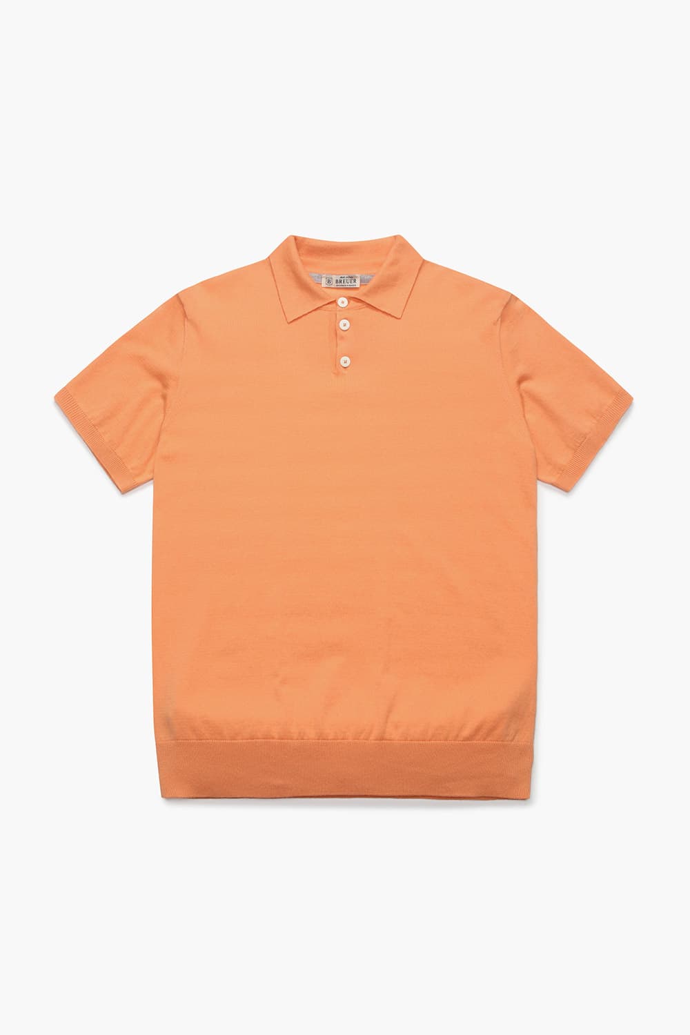 코튼 폴로 501 오렌지 반소매 니트