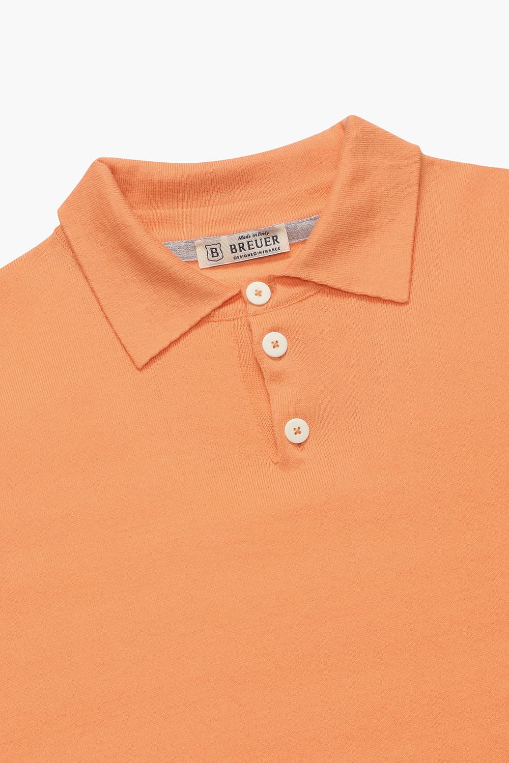 코튼 폴로 501 오렌지 반소매 니트