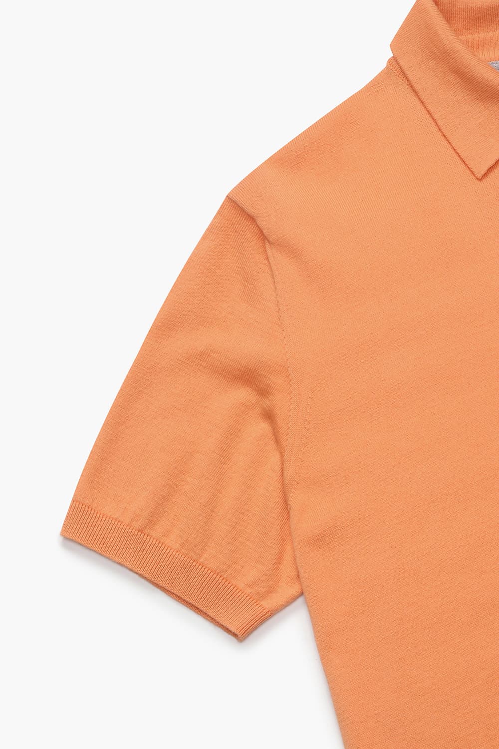 코튼 폴로 501 오렌지 반소매 니트