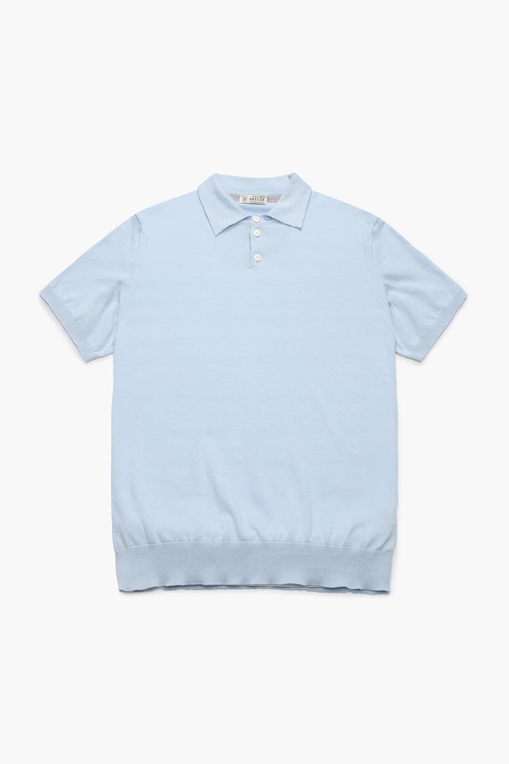 코튼 폴로 501 라이트블루 반소매 니트