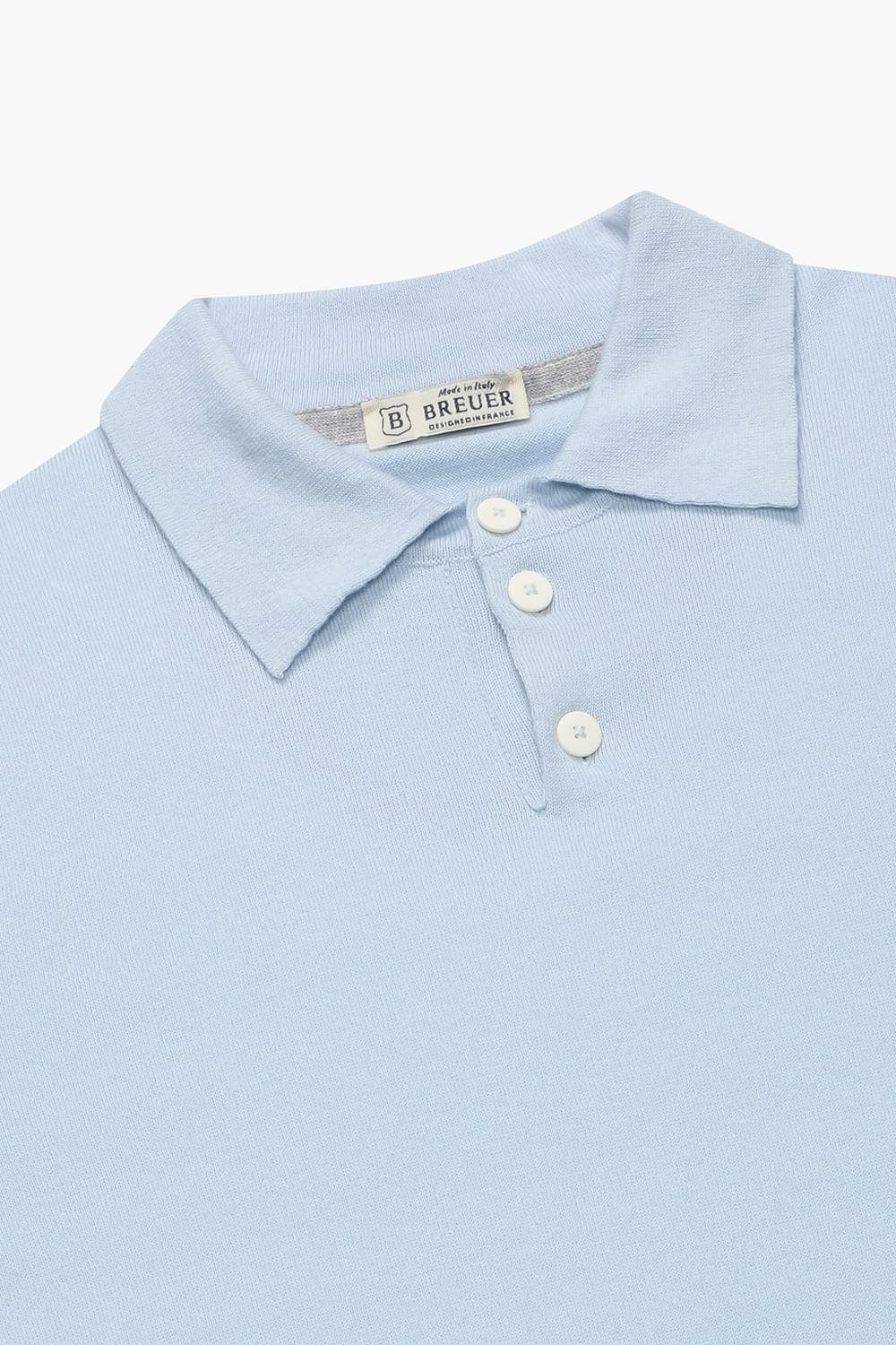 코튼 폴로 501 라이트블루 반소매 니트