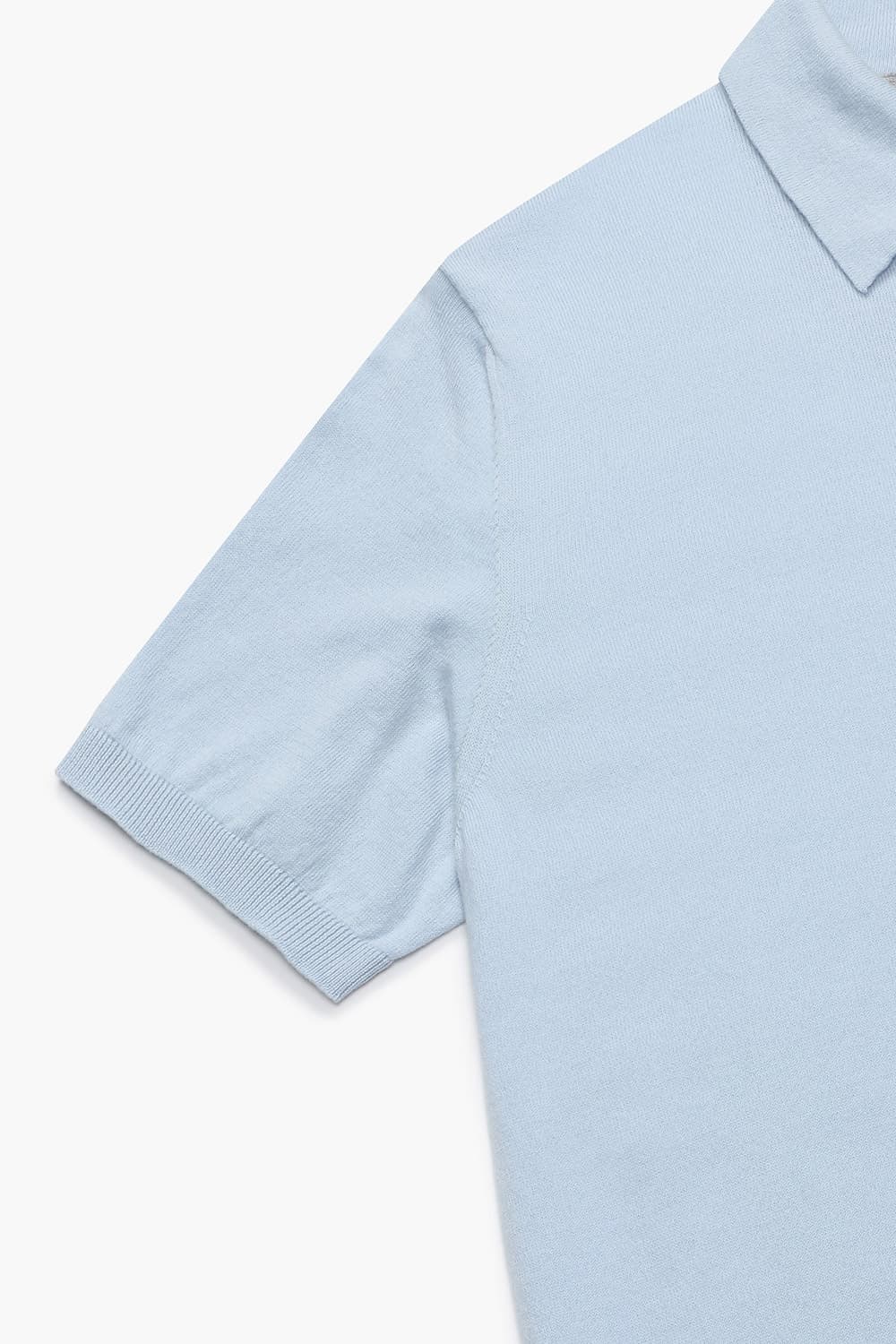 코튼 폴로 501 라이트블루 반소매 니트