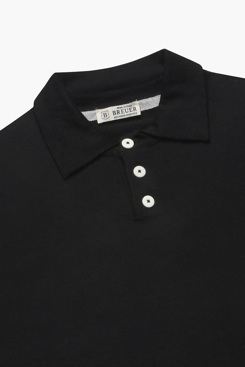 코튼 폴로 501 블랙 반소매 니트