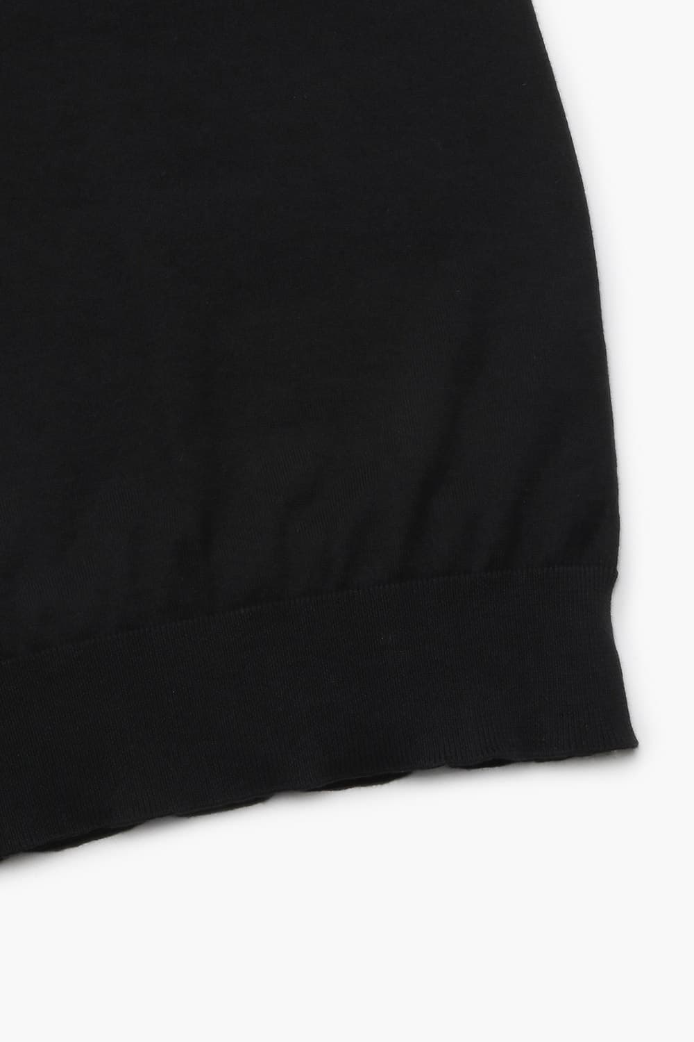 코튼 폴로 501 블랙 반소매 니트