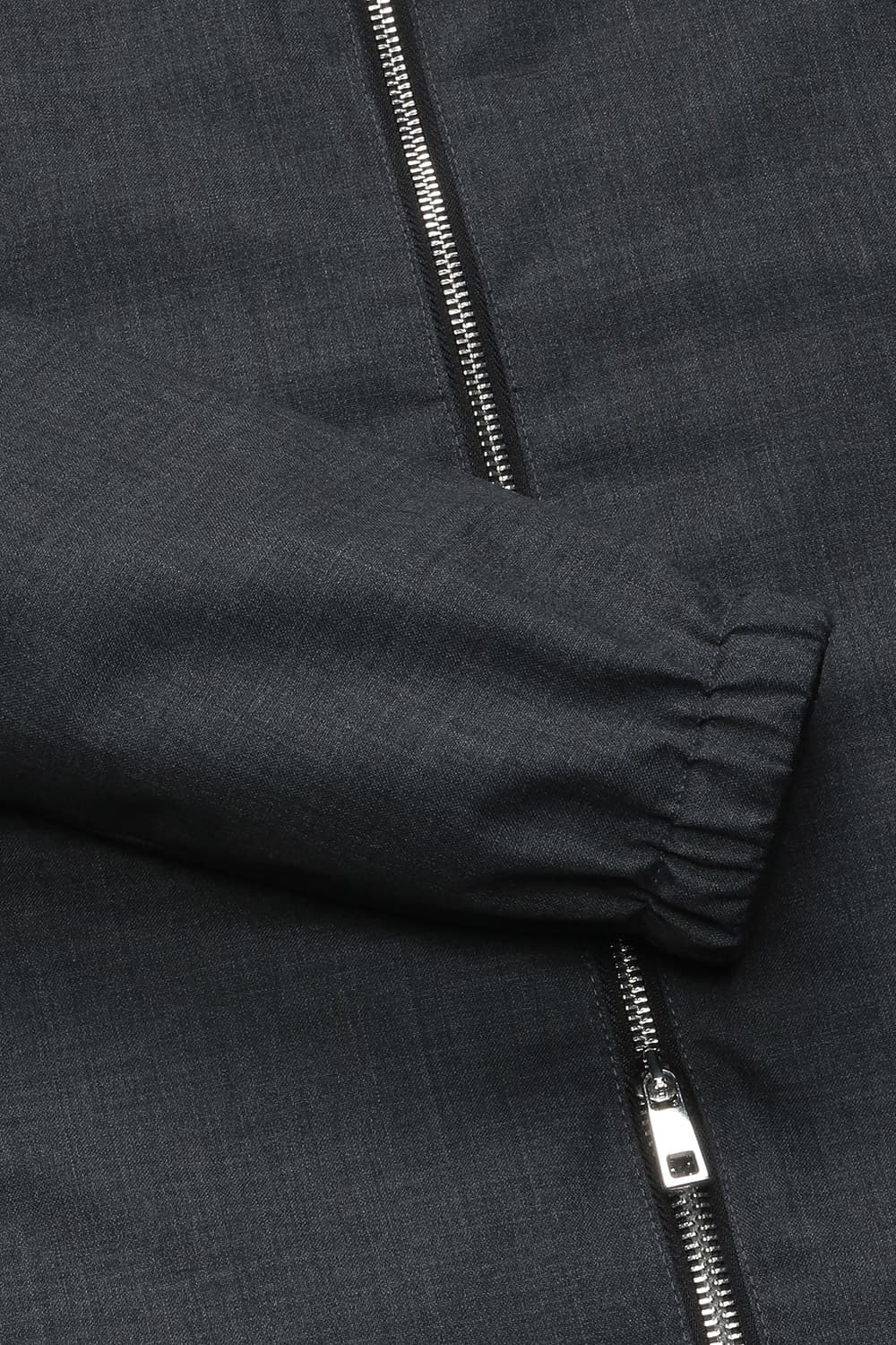 썸머 울 혼방 하이넥 베이직 블루종 801 차콜그레이 점퍼