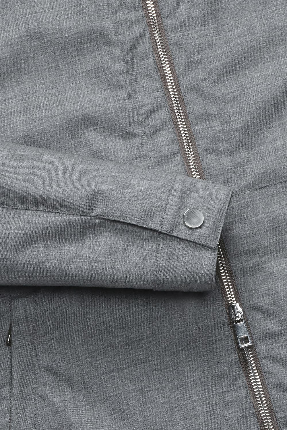 썸머 울 혼방 후드 집업 802 그레이 점퍼