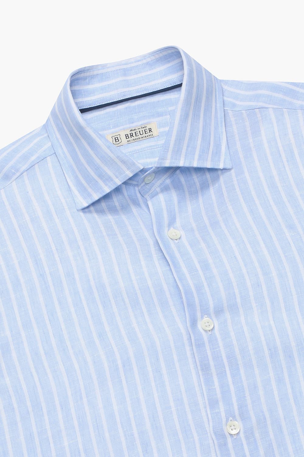 린넨 스트라이프 103 라이트블루 셔츠