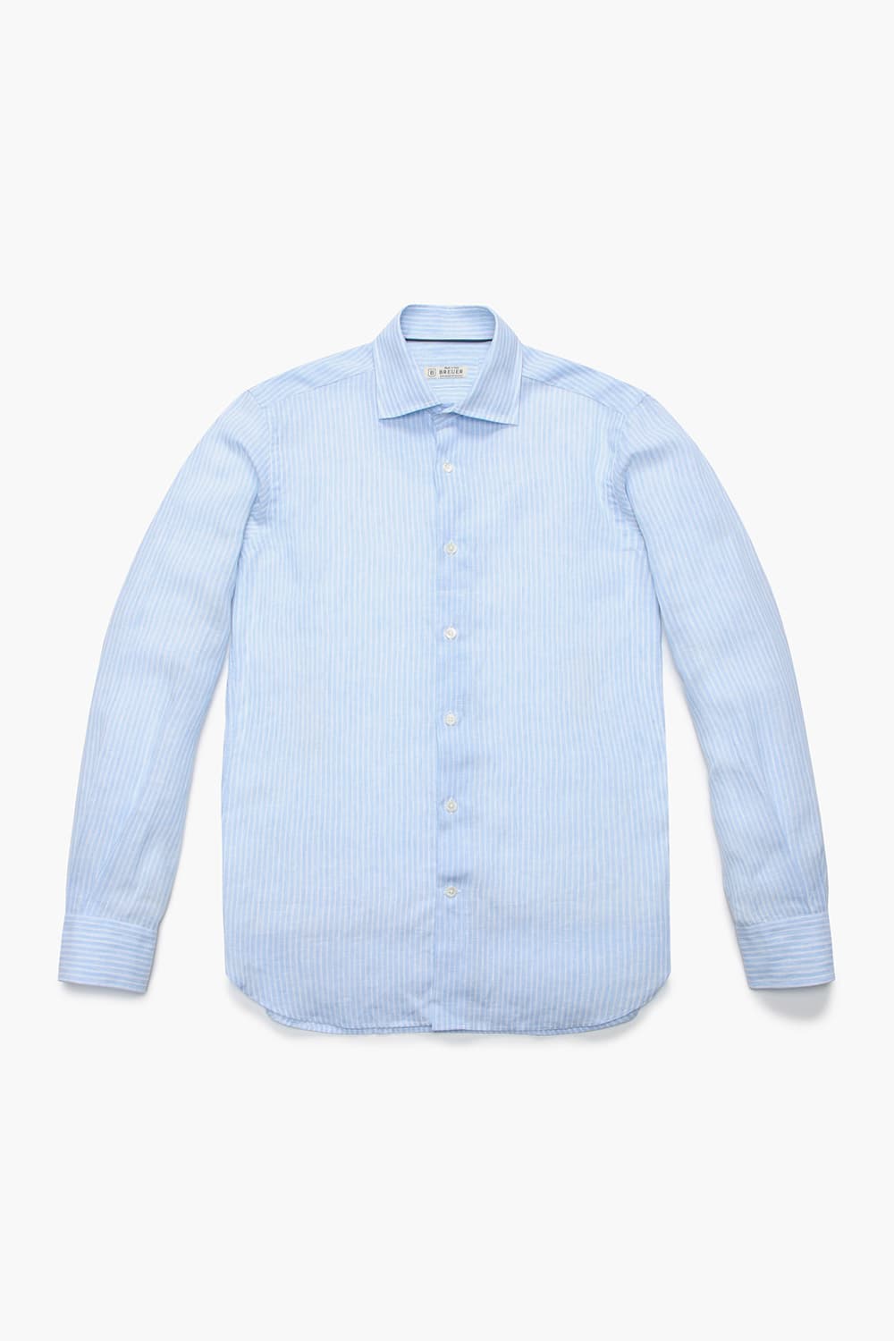 린넨 스트라이프 105 라이트블루 셔츠