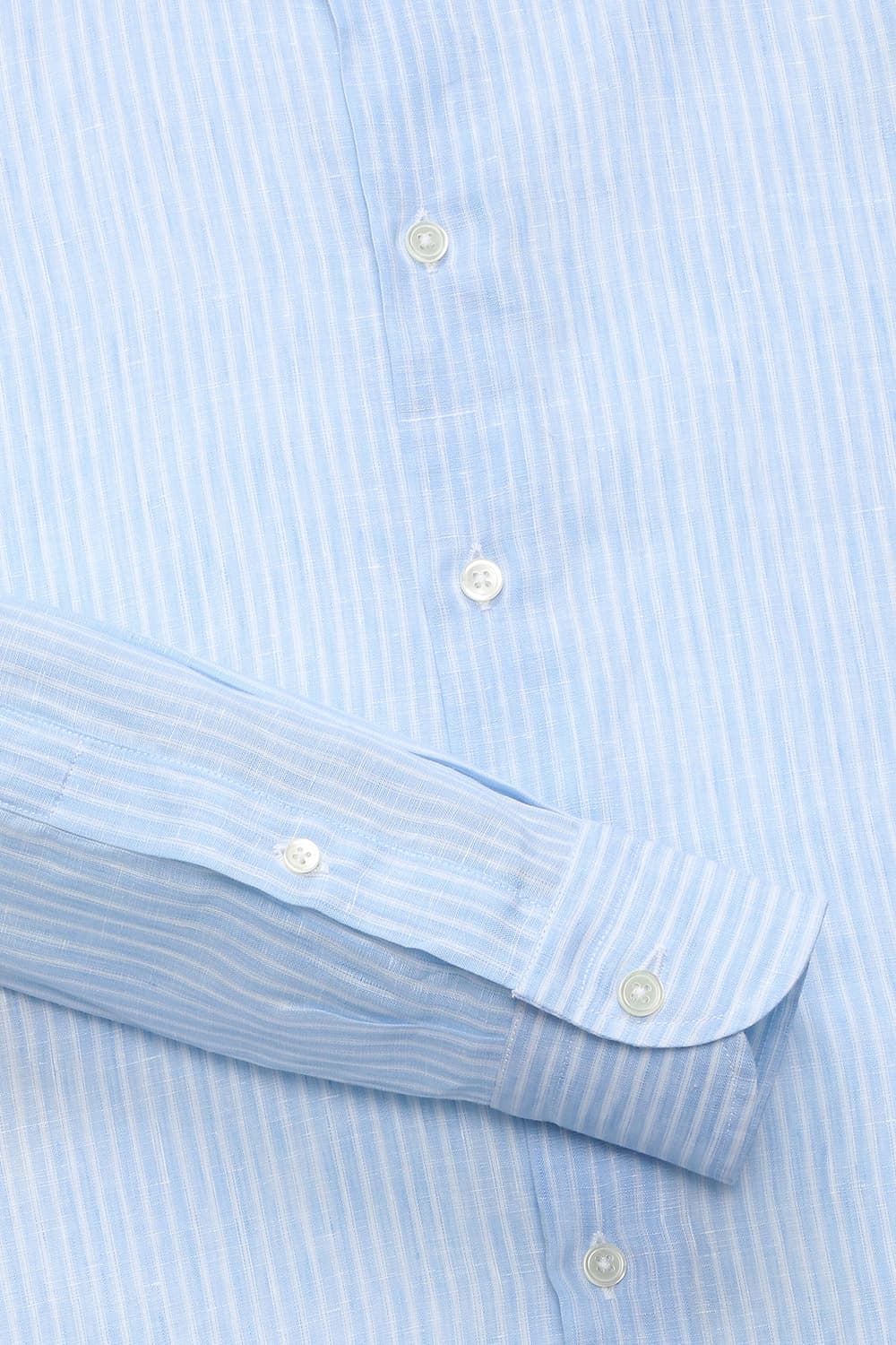 린넨 스트라이프 105 라이트블루 셔츠