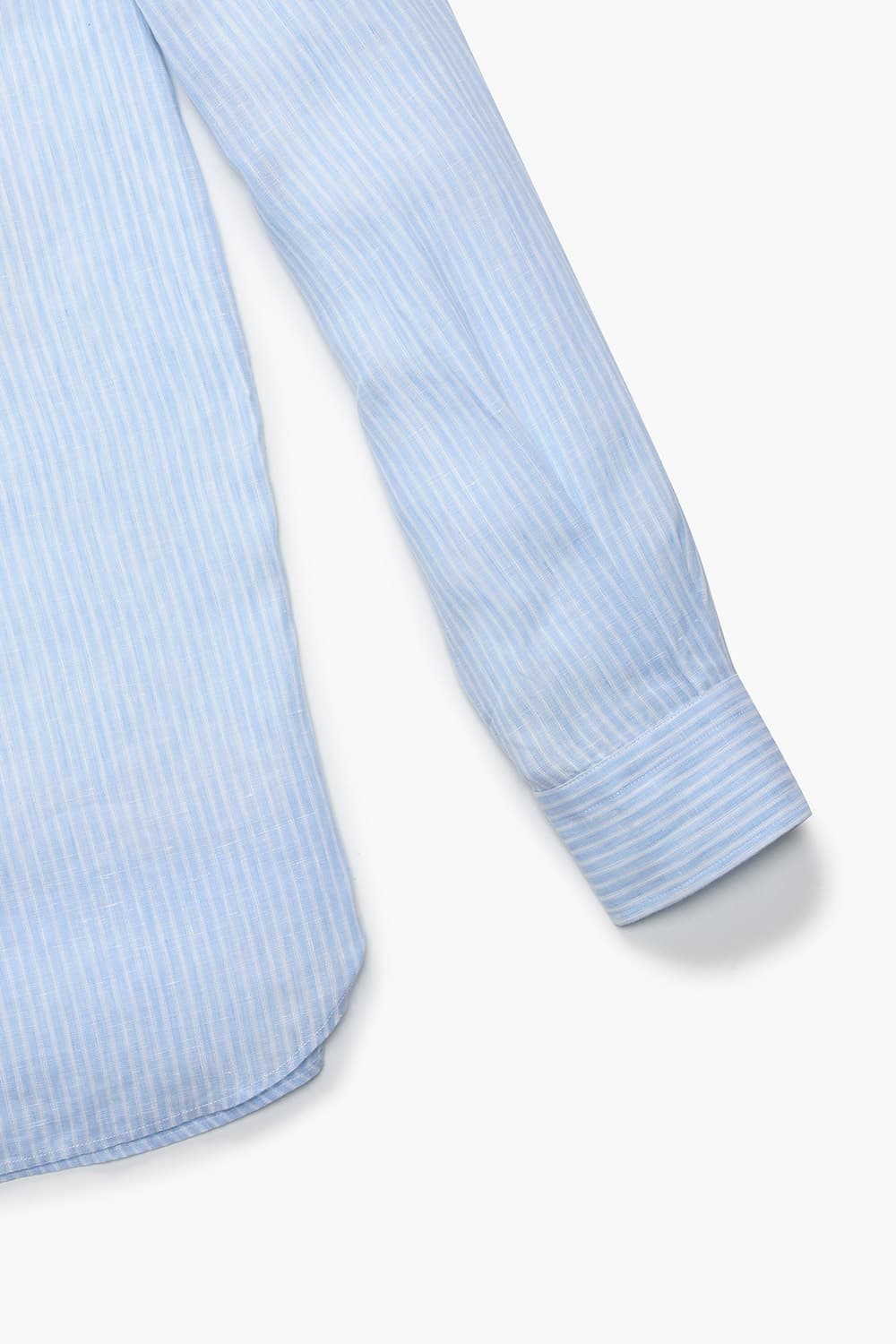 린넨 스트라이프 105 라이트블루 셔츠