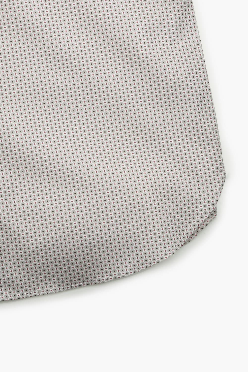 코튼 도트 패턴 851 레드 반소매 셔츠