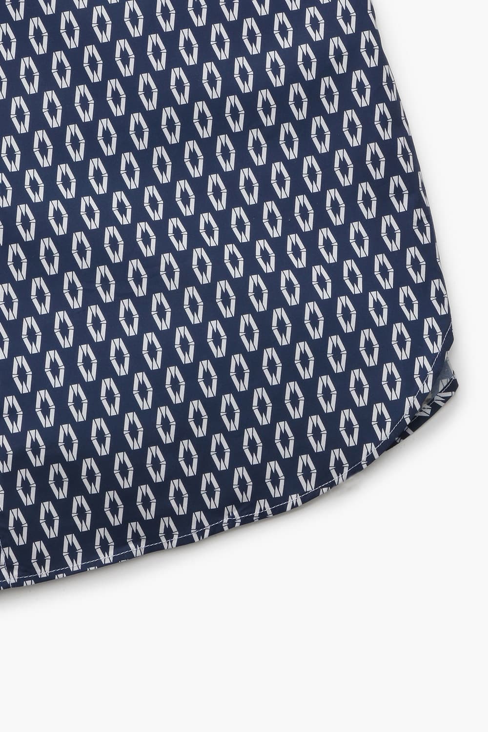 코튼 일러스트 도트 852 네이비 반소매 셔츠