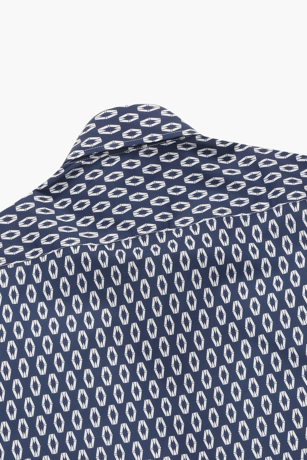 코튼 일러스트 도트 852 네이비 반소매 셔츠