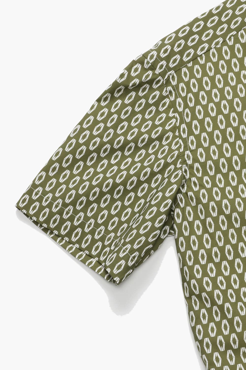 코튼 일러스트 도트 852 그린 반소매 셔츠