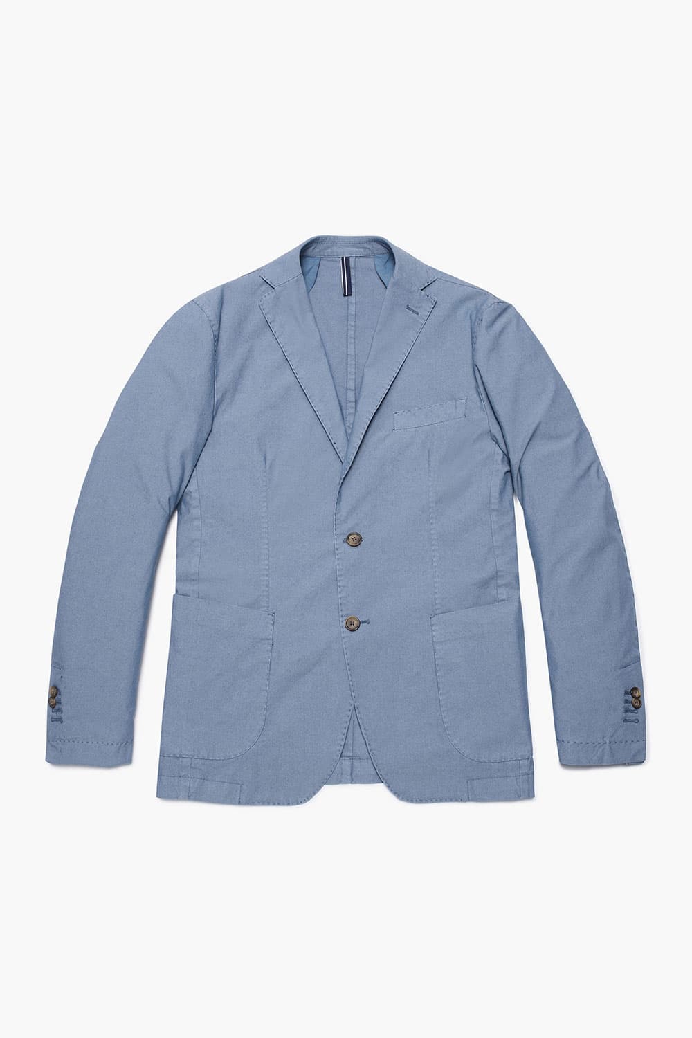 코튼 가먼트다잉 901 블루 테일러드 자켓