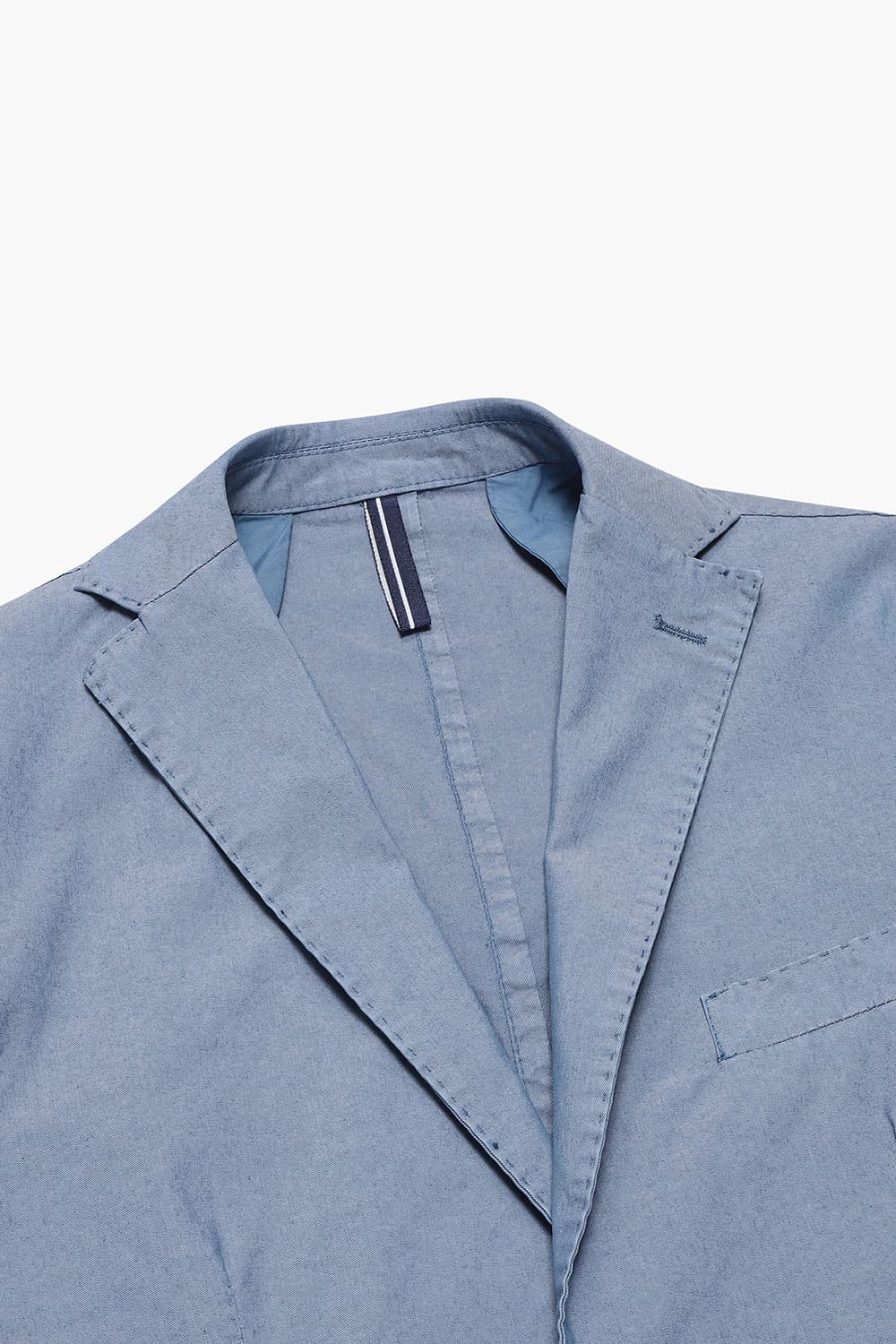 코튼 가먼트다잉 901 블루 테일러드 자켓