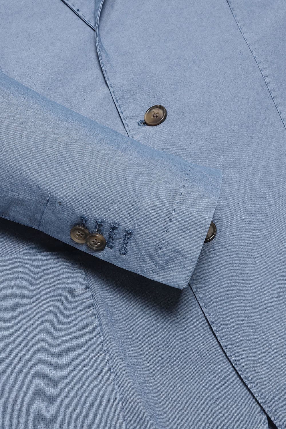 코튼 가먼트다잉 901 블루 테일러드 자켓