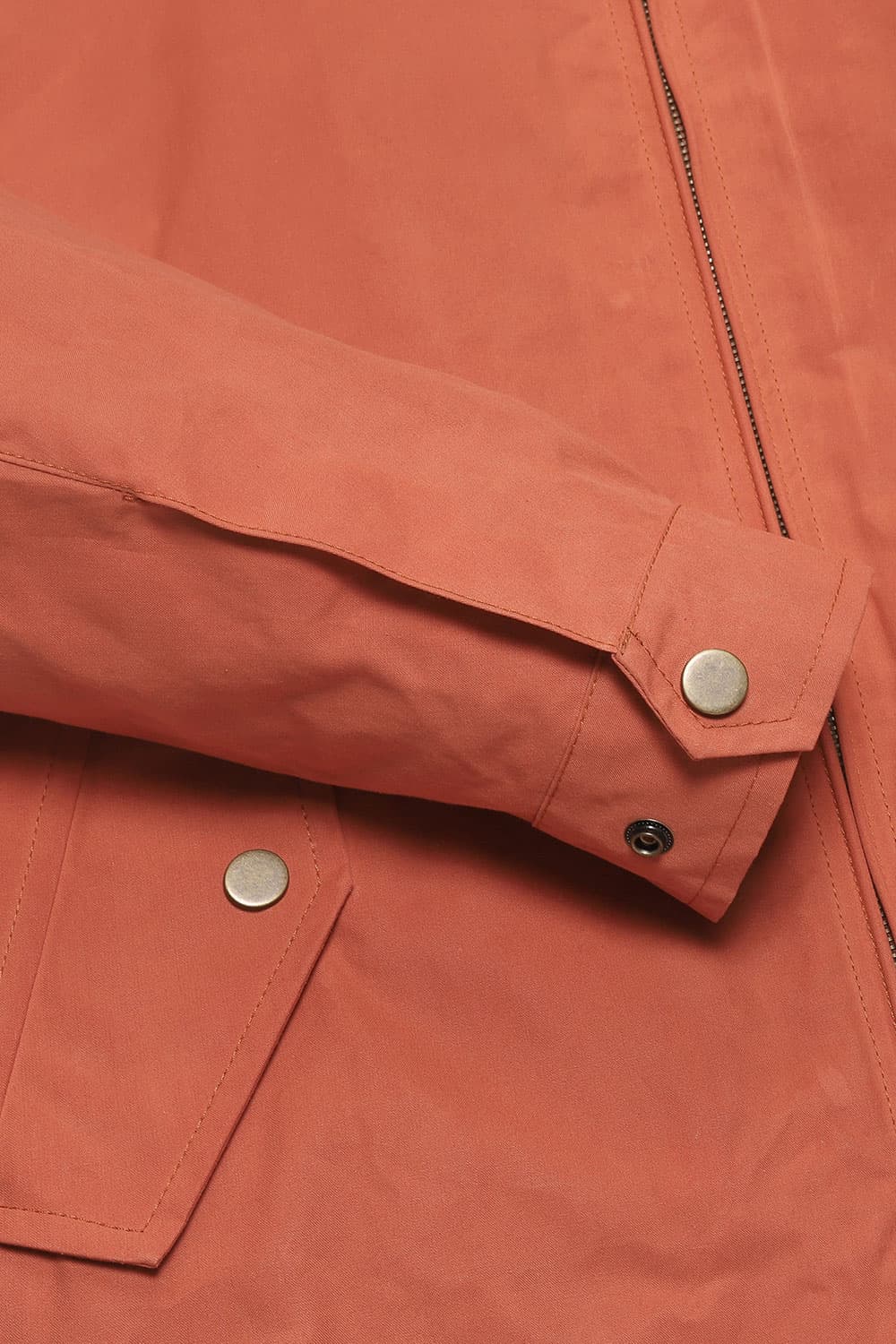 왁스 코튼 베이직 블루종 803 오렌지 점퍼