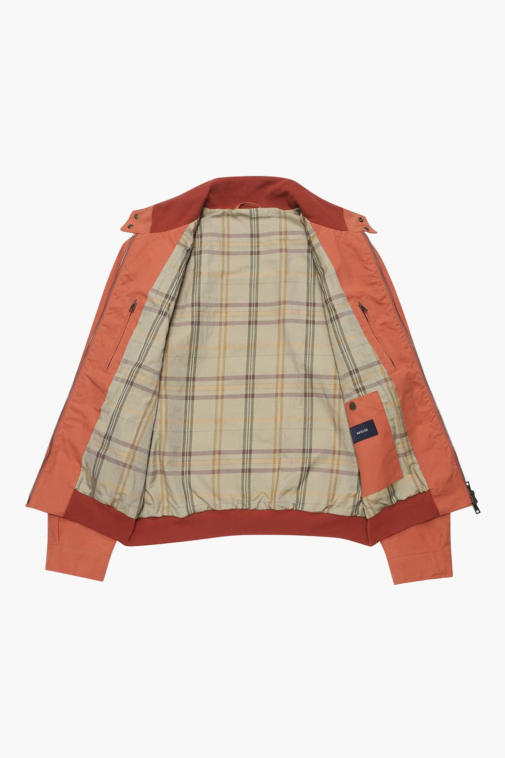 왁스 코튼 베이직 블루종 803 오렌지 점퍼