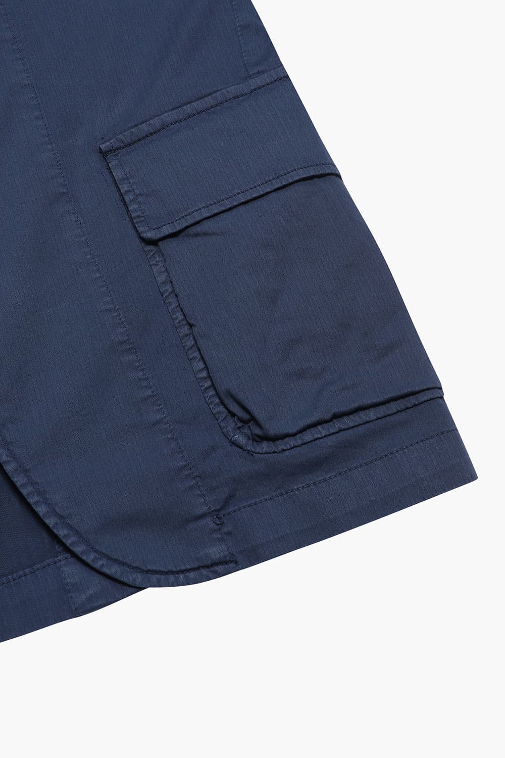 코튼 빅버튼 포켓 901 네이비 하프 코트