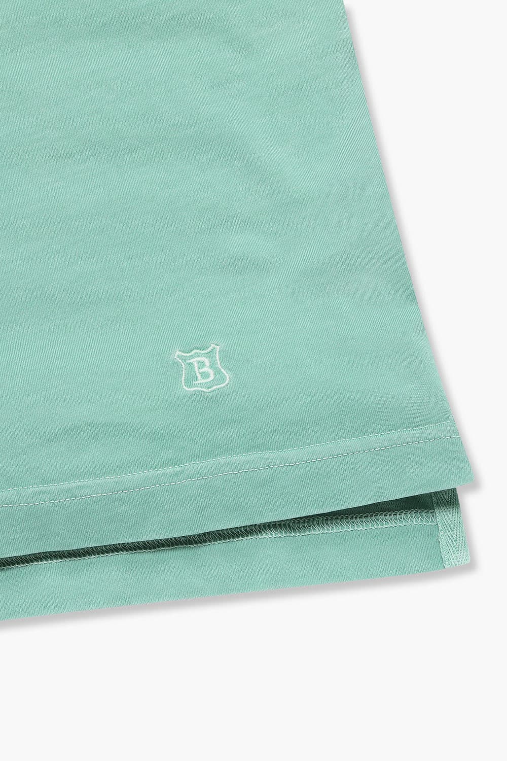 코튼 버튼 다운 포켓 501 라이트그린 반소매 티셔츠