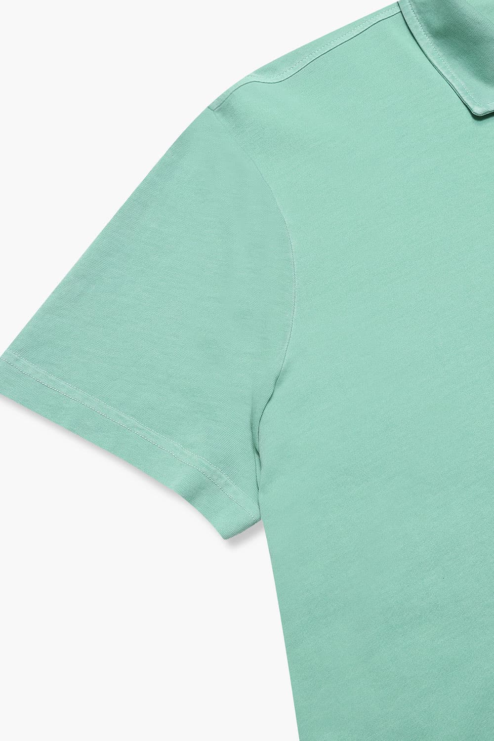 코튼 버튼 다운 포켓 501 라이트그린 반소매 티셔츠