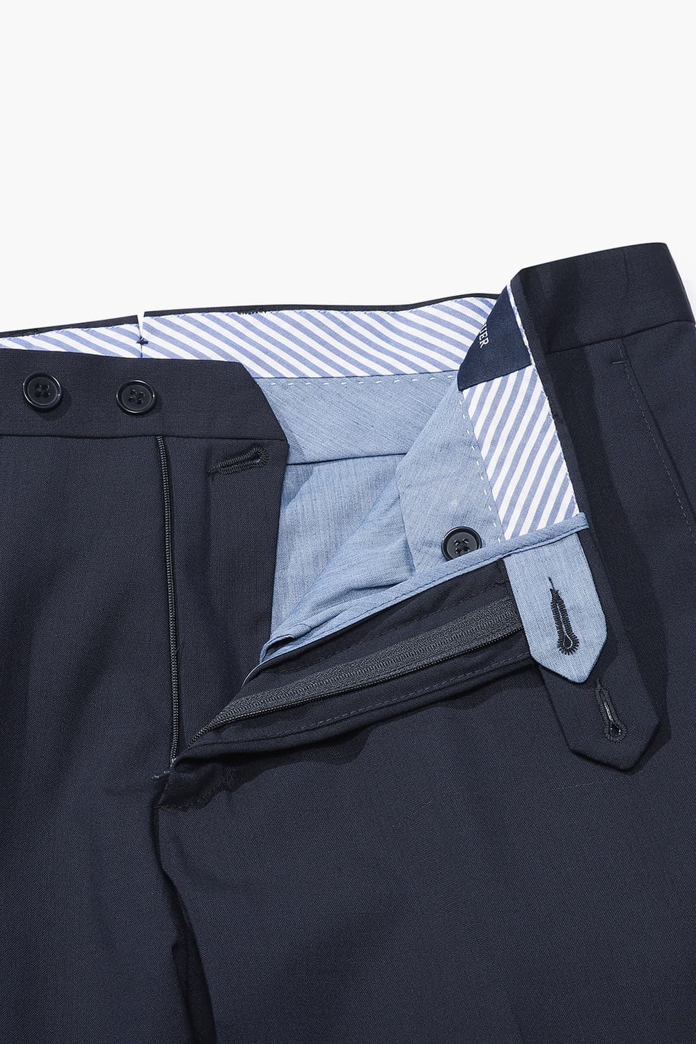 울 테이퍼드 801 다크네이비 팬츠