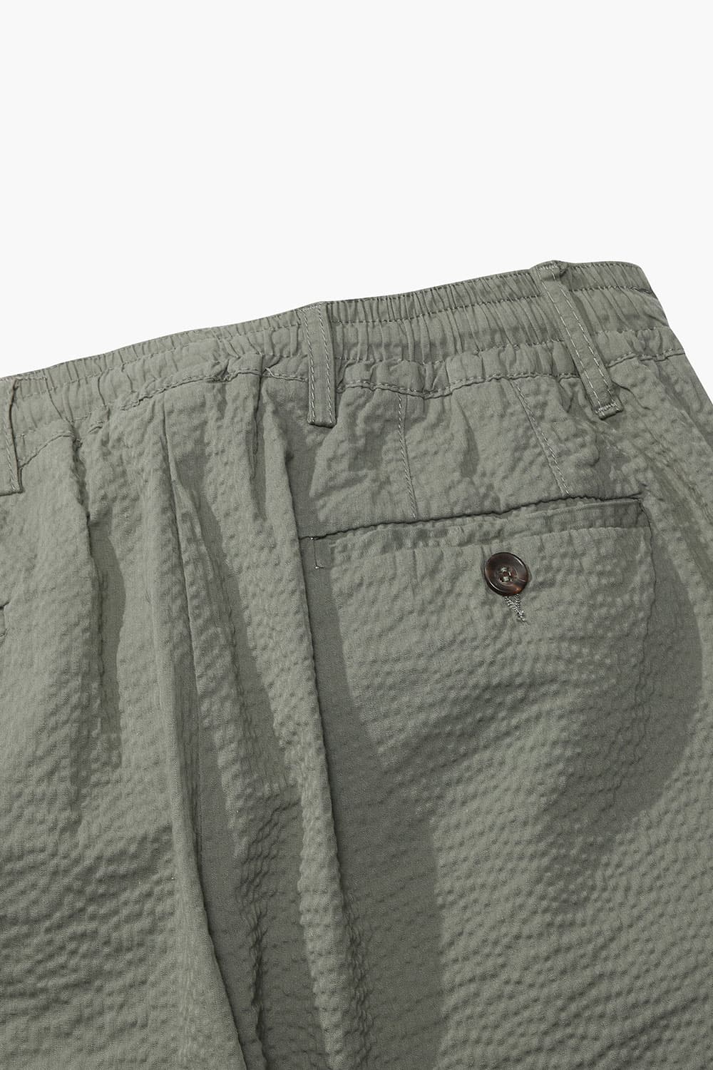 코튼 드로우스트링 세미와이드 804 라이트카키 캐주얼 팬츠