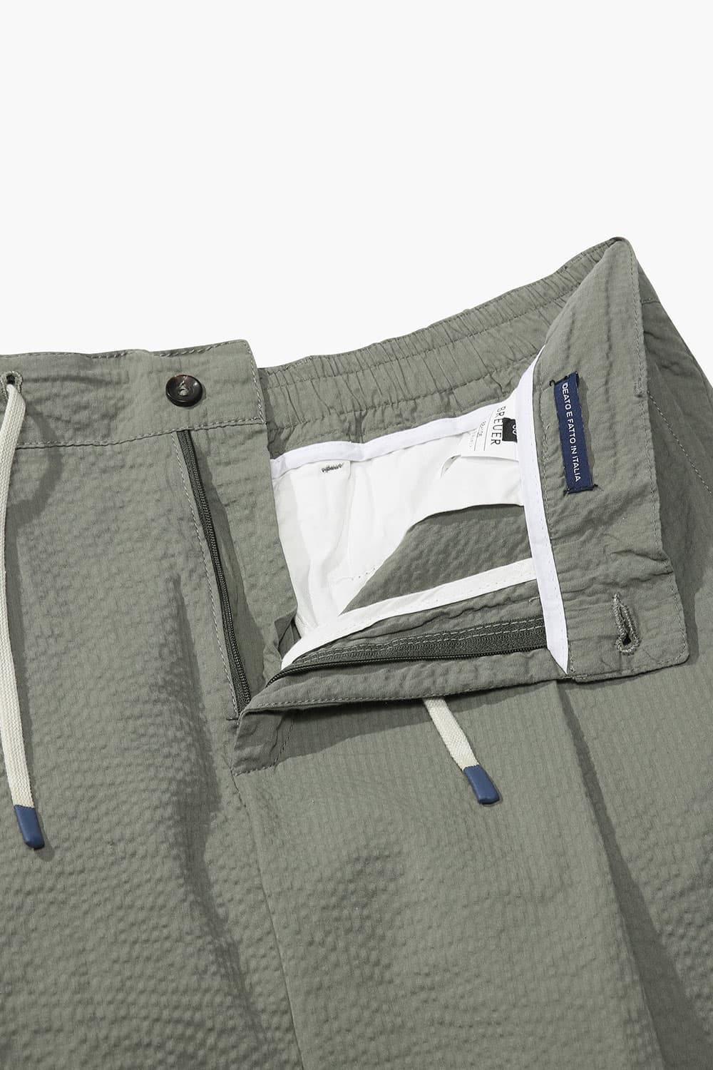 코튼 드로우스트링 세미와이드 804 라이트카키 캐주얼 팬츠