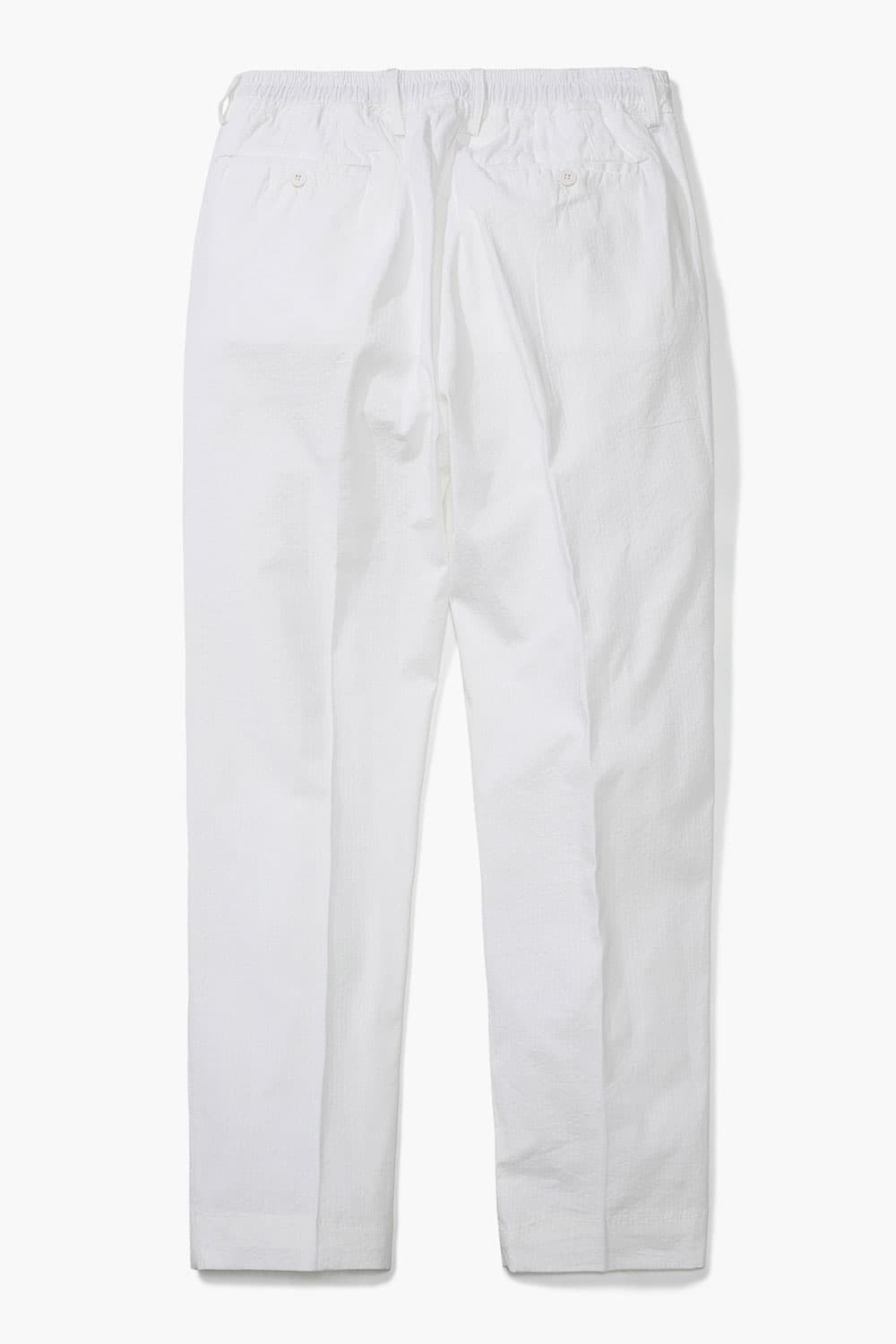 코튼 드로우스트링 세미와이드 804 화이트 캐주얼 팬츠