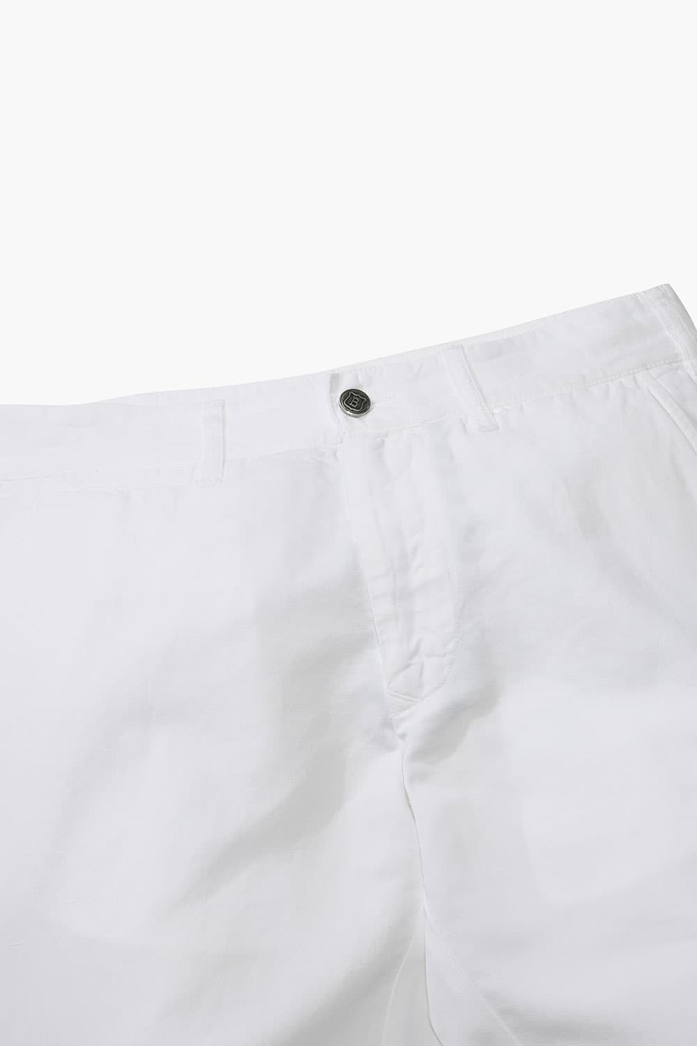 린넨 혼방 슬림 302 화이트 캐주얼 팬츠