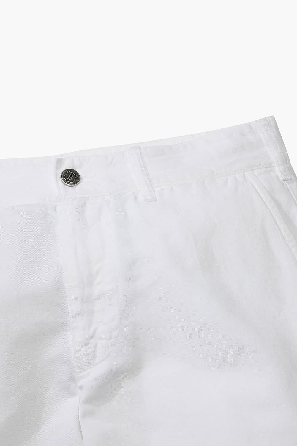 린넨 혼방 슬림 302 화이트 캐주얼 팬츠