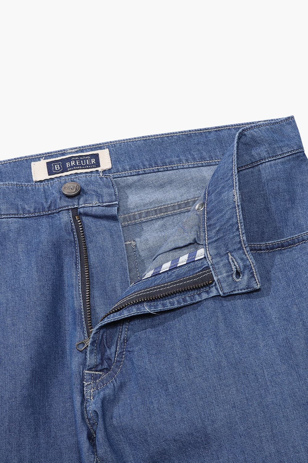 중청 데님 세미와이드 401 네이비 캐주얼 팬츠