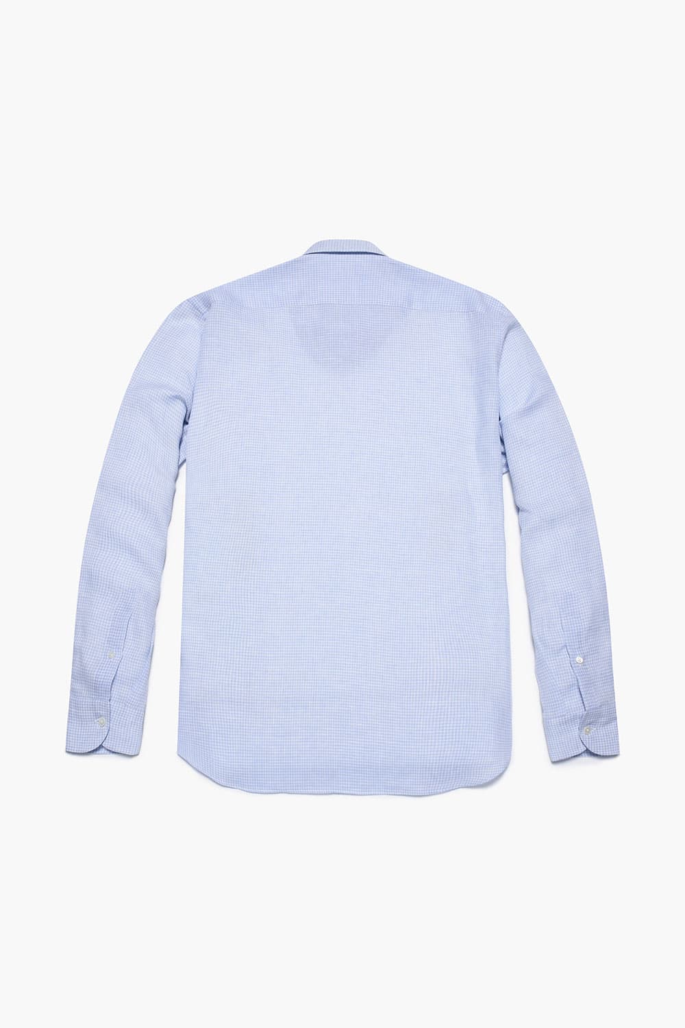 린넨 깅엄 체크 104 블루 셔츠