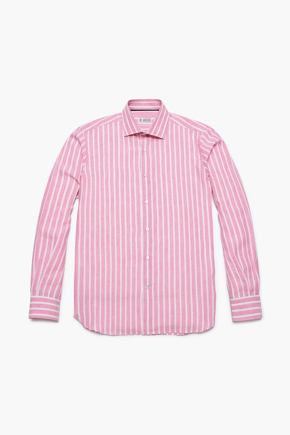 린넨 스트라이프 106 핑크 셔츠