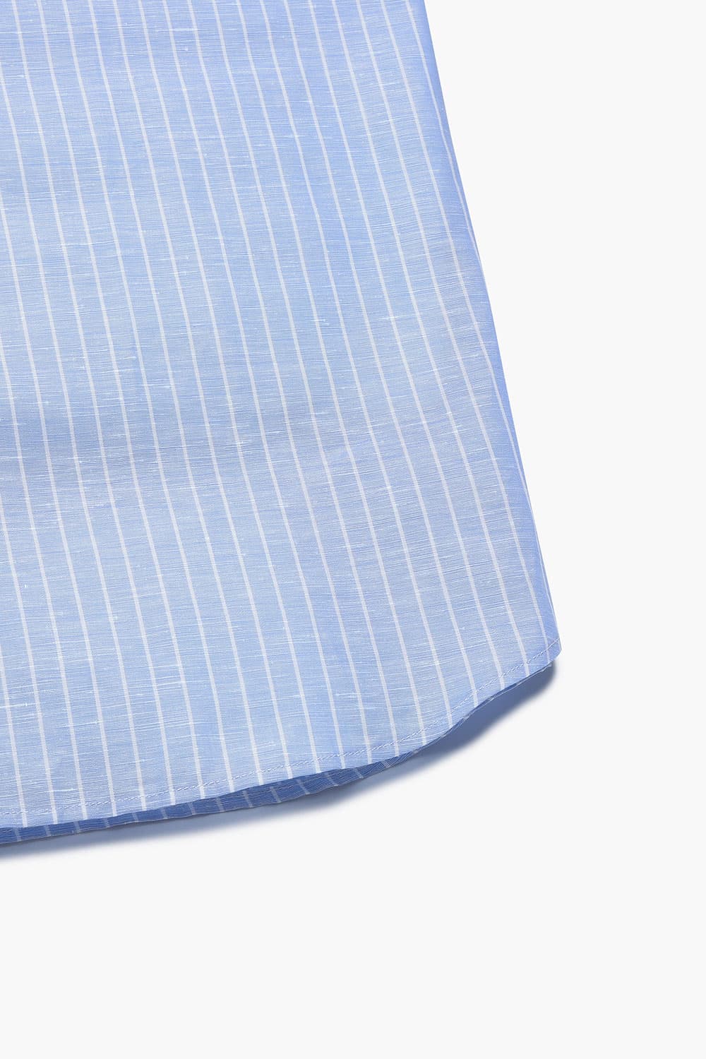 린넨 혼방 스트라이프 102 블루 셔츠