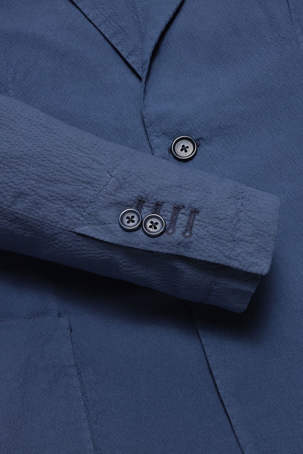 코튼 시어써커 904 네이비 테일러드 자켓