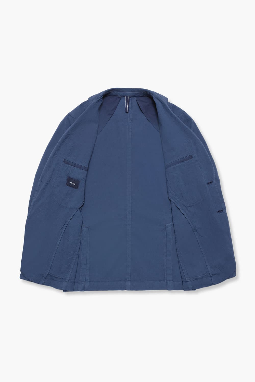 코튼 시어써커 904 네이비 테일러드 자켓