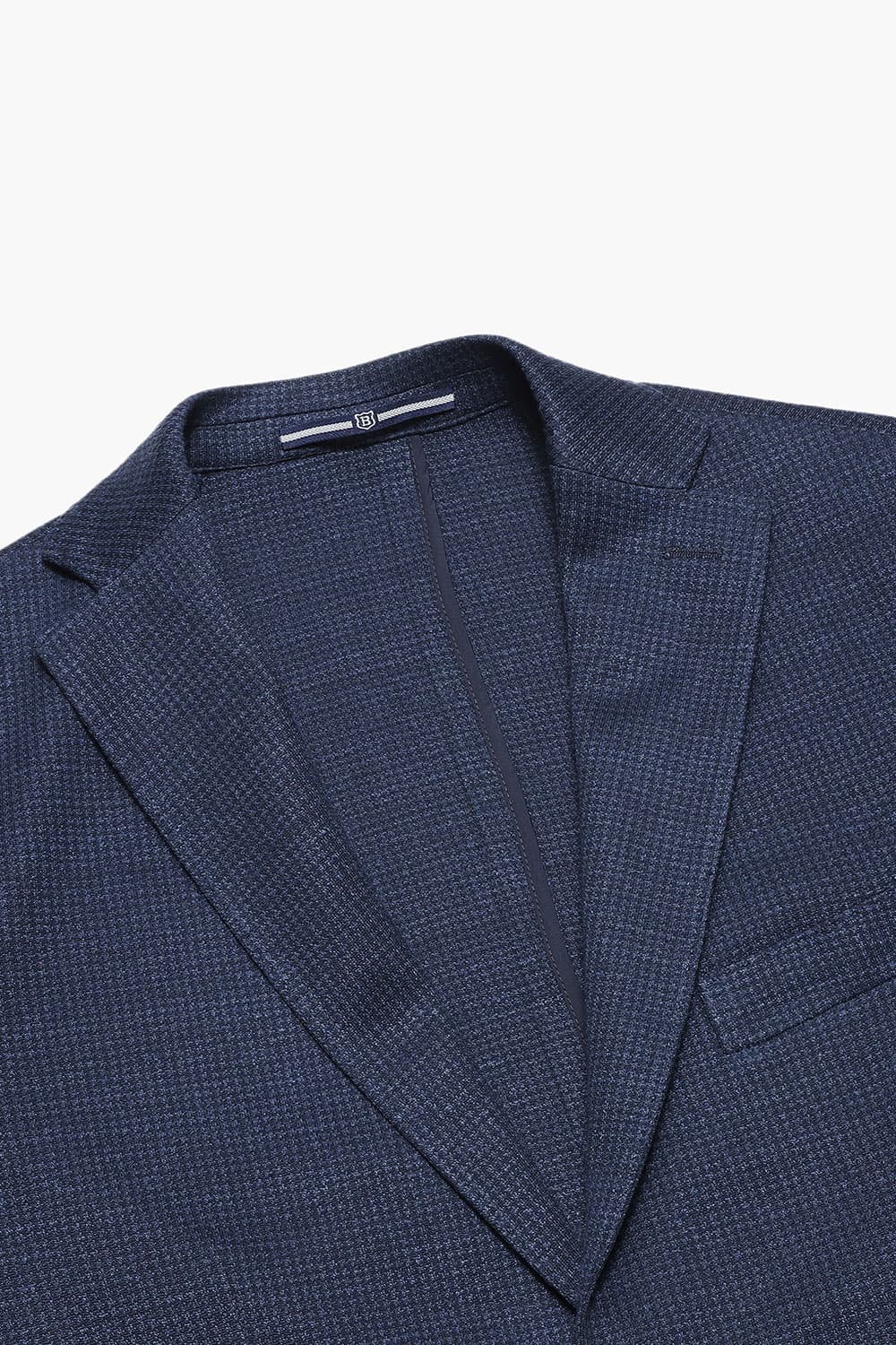 린넨 혼방 하운드투스 202 네이비 테일러드 자켓