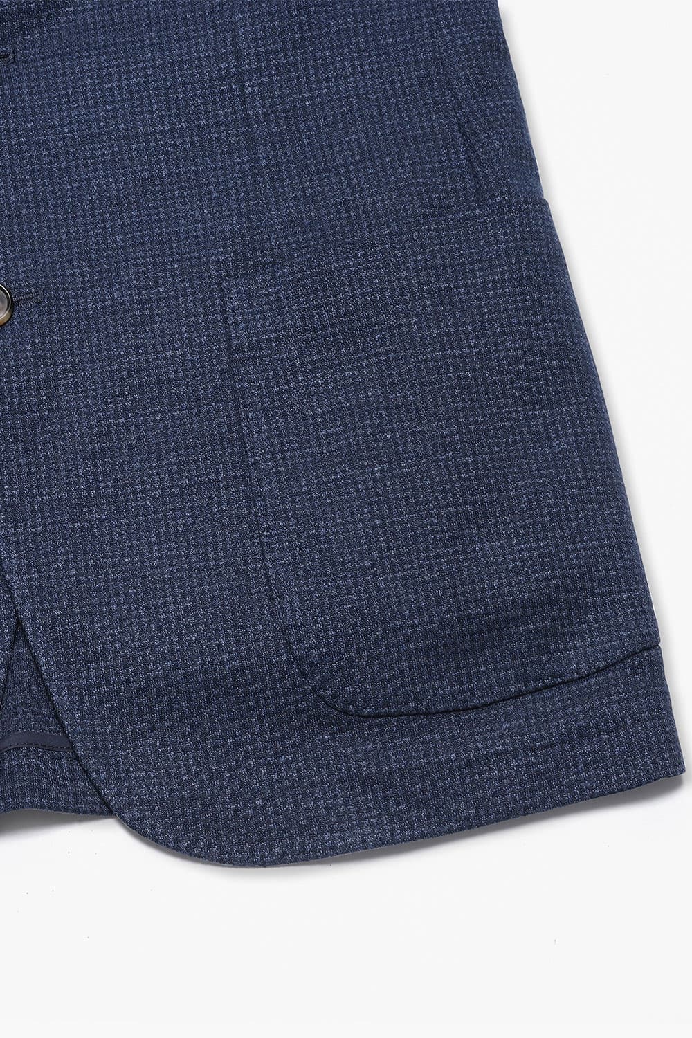 린넨 혼방 하운드투스 202 네이비 테일러드 자켓