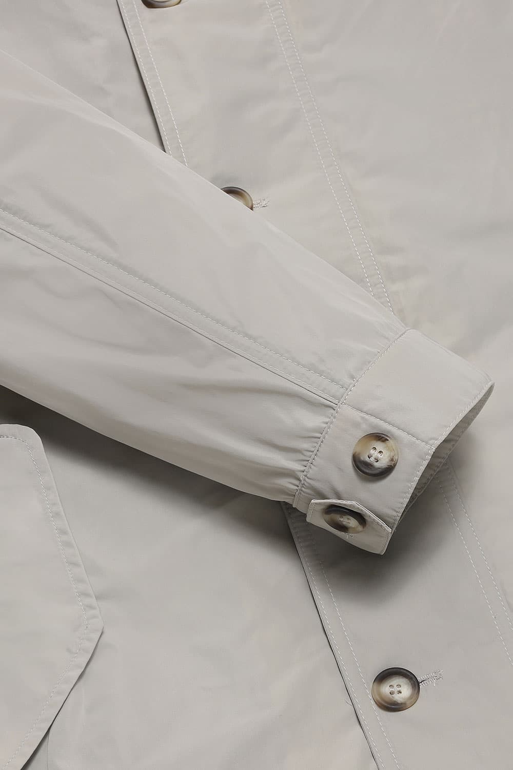 우븐 후드 105 라이트베이지 트렌치 코트