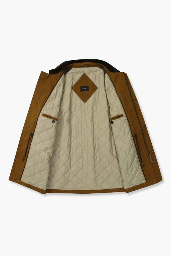 왁스 코튼 레글런 다운 야상 822 브라운 점퍼