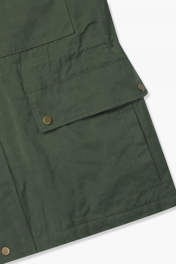 왁스 코튼 레글런 다운 야상 822 다크그린 점퍼