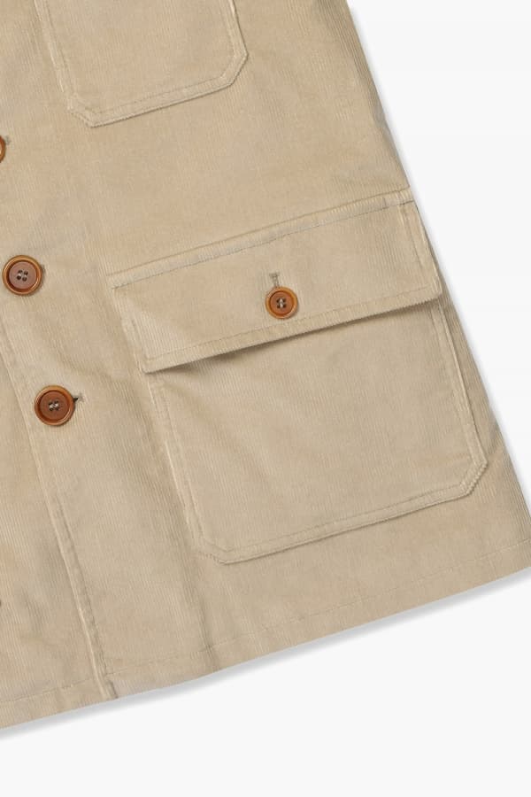 코튼 빅버튼 포켓 823 라이트브라운 캐주얼 자켓