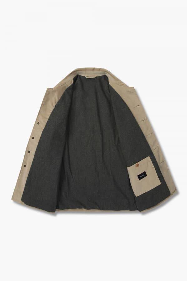 코튼 빅버튼 포켓 823 라이트브라운 캐주얼 자켓