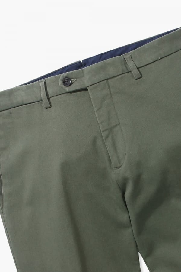 코튼 테이퍼드 803 카키 팬츠