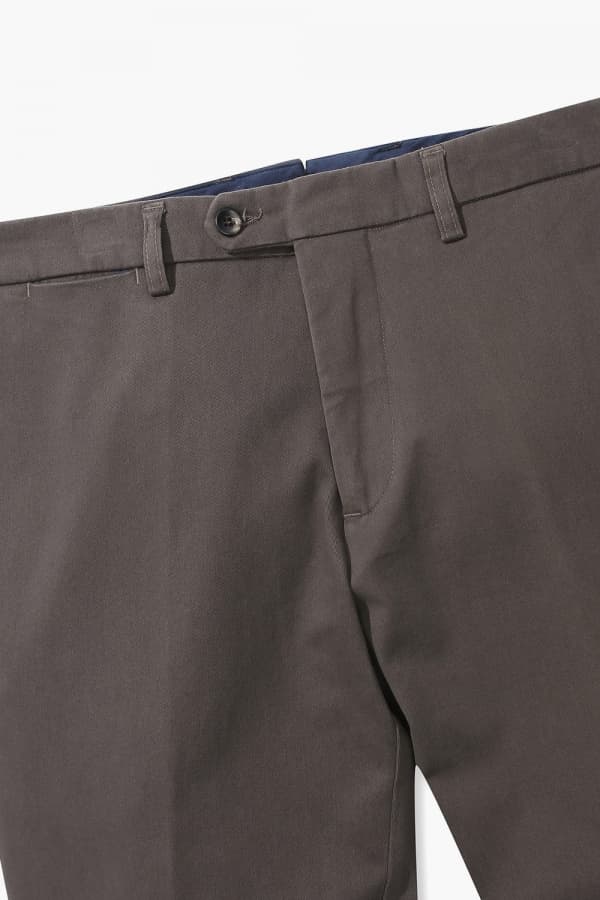 코튼 테이퍼드 803 다크브라운 팬츠