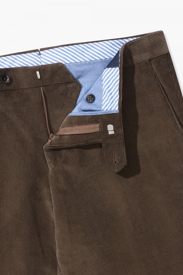 코튼 코듀로이 테이퍼드 804 다크브라운 팬츠